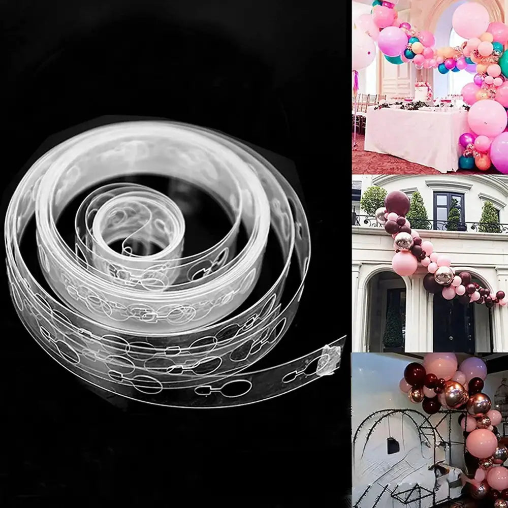 Clear embossed plastic balloon arch garland kit party decor
