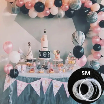 Clear embossed plastic balloon arch garland kit party decor
