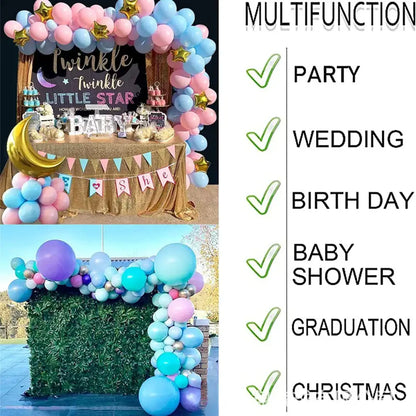 Clear embossed plastic balloon arch garland kit party decor