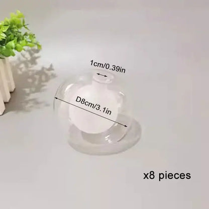 Clear g4 glass shade replacement globes for chandelier dining room