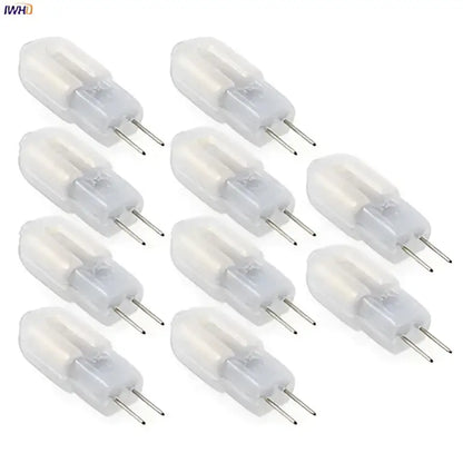 Clear glass 10pcs 2w led g4 bulbs for kitchen chandeliers