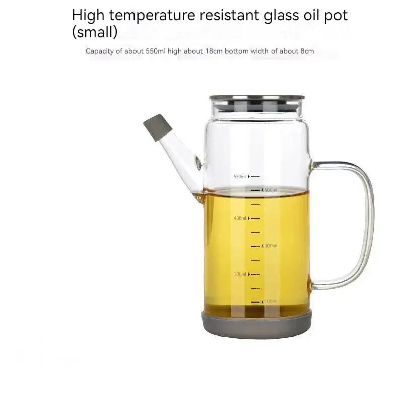 Clear glass and silver condiment bottle set kitchen oil dispensers