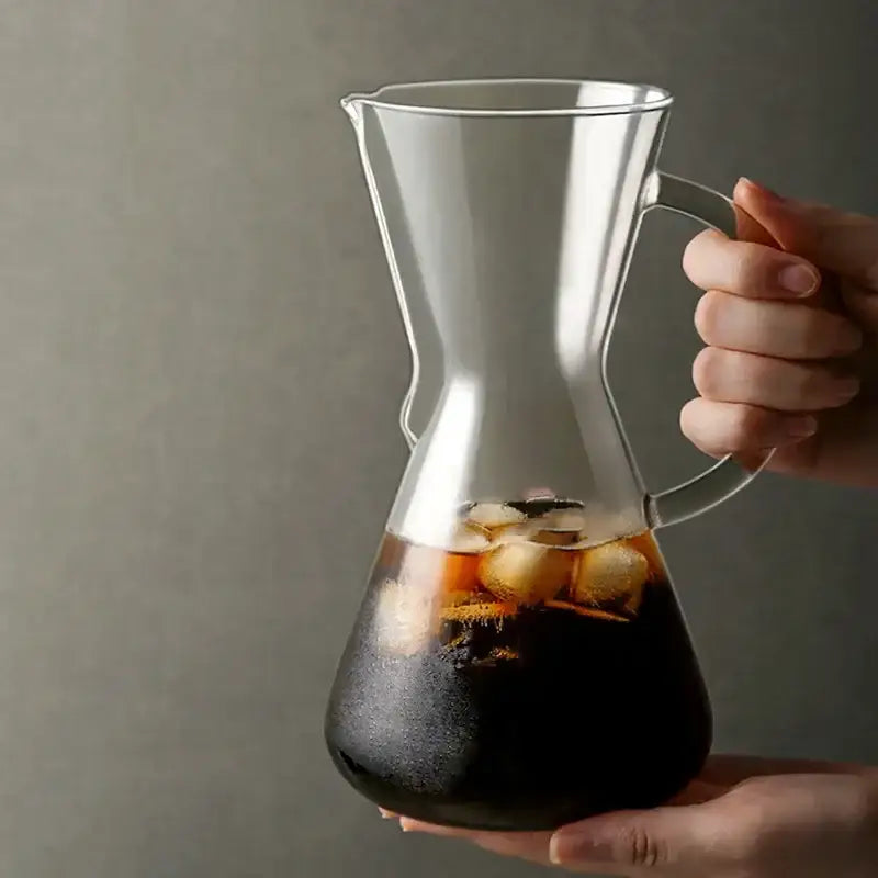 Clear glass barista kettle pot pour over coffee set kitchen