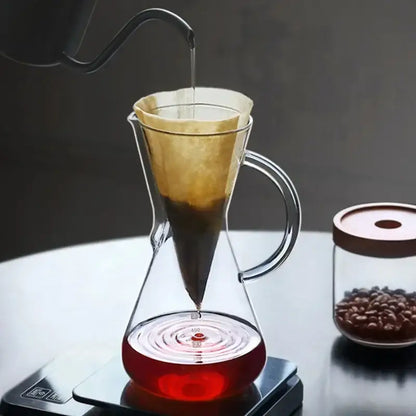 Clear glass barista kettle pot pour over coffee set kitchen