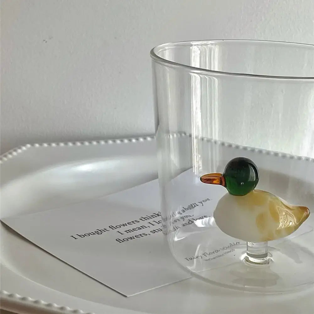 Clear glass cactus cup dining room drinkware