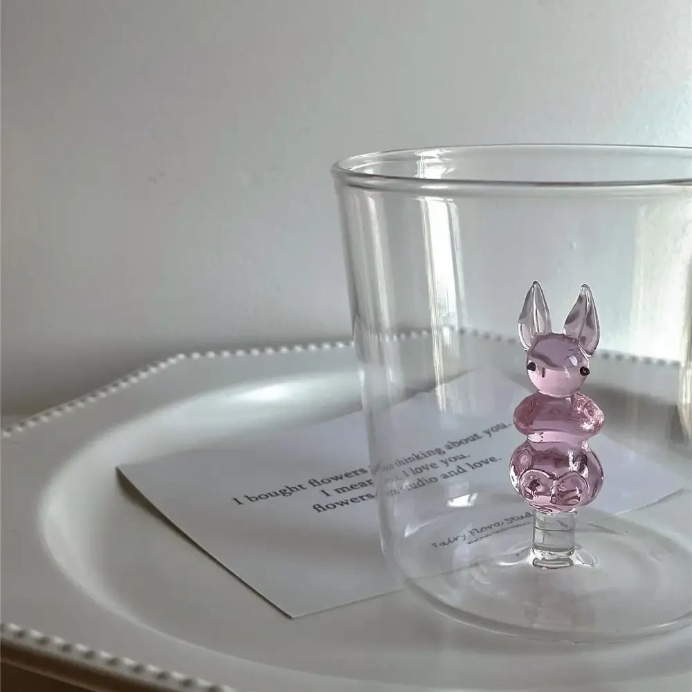 Clear glass cactus cup dining room drinkware