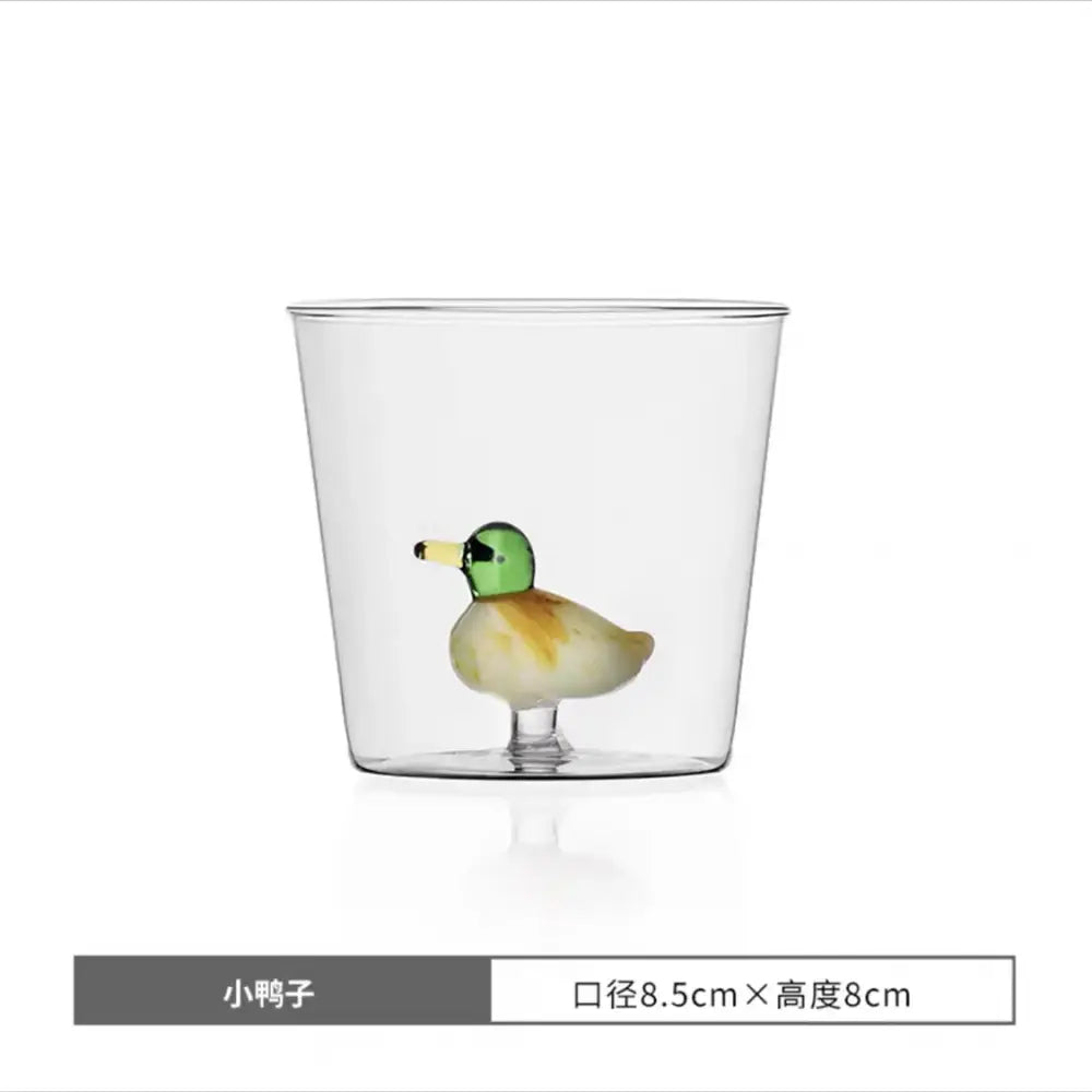 Clear glass cactus cup dining room drinkware