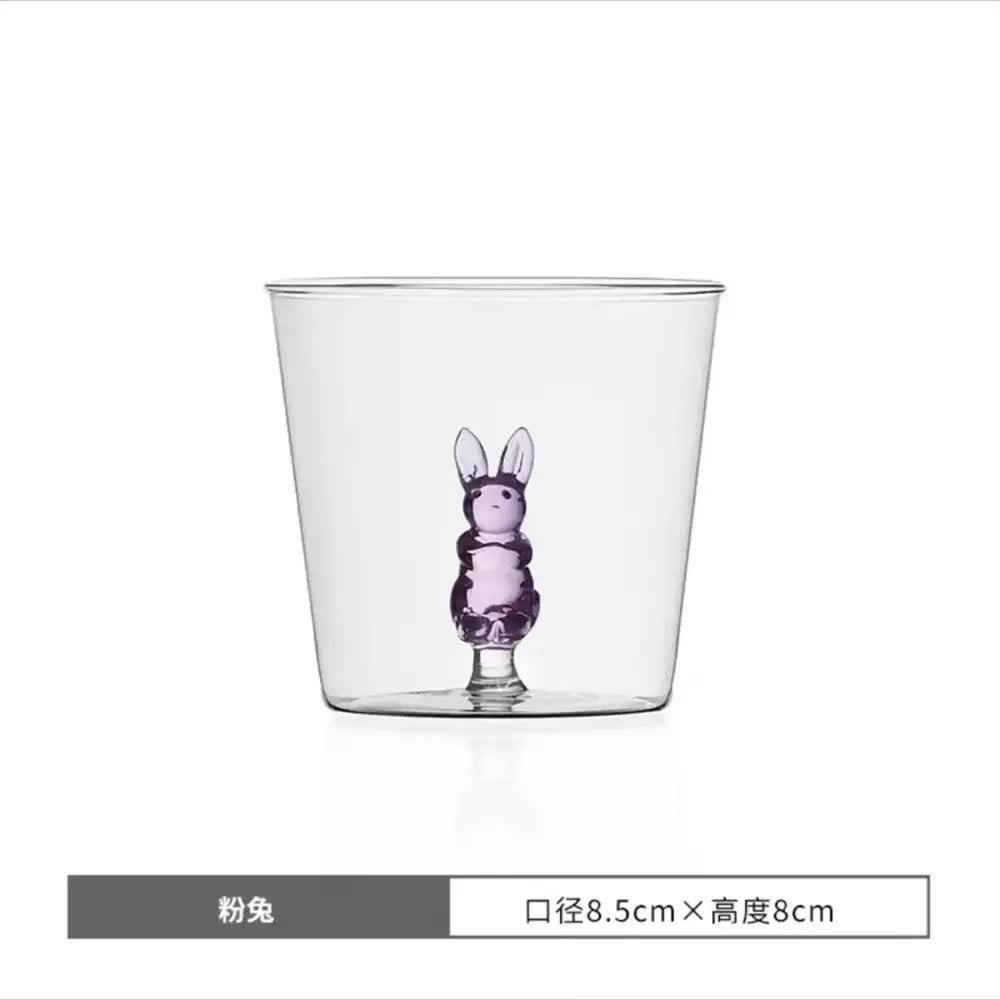 Clear glass cactus cup dining room drinkware