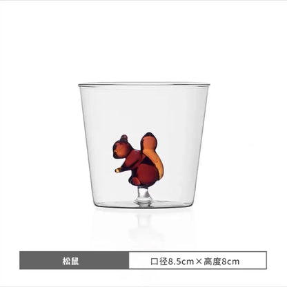 Clear glass cactus cup dining room drinkware