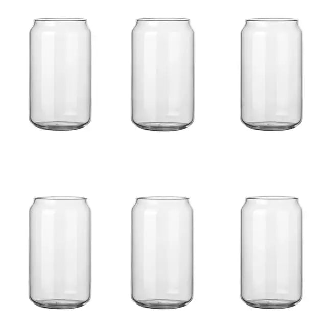 Clear glass drink cup with bamboo lid and straw kitchen soda