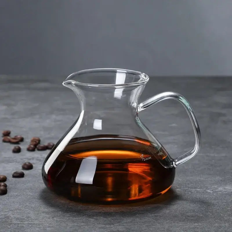 Clear glass drip pot coffee set kitchen carafe with filter