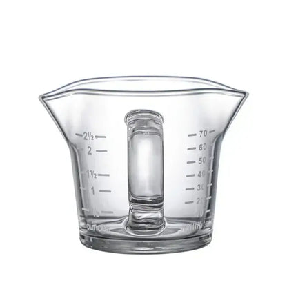 Clear glass espresso measuring cup with handle kitchen scale milk jug