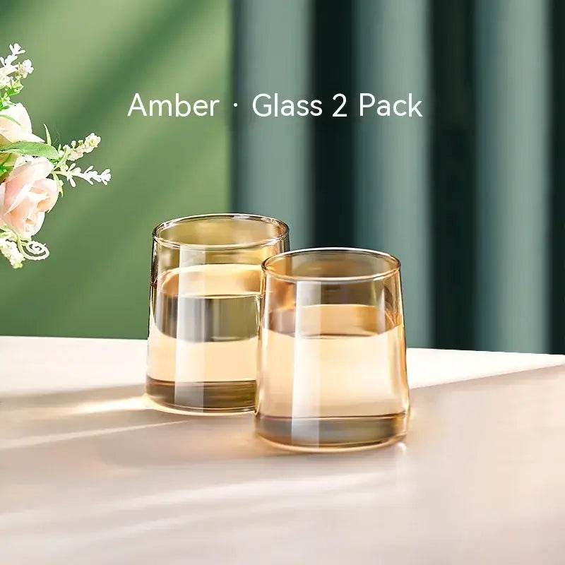 Clear gold glass juice kettle set kitchen beverage pitcher