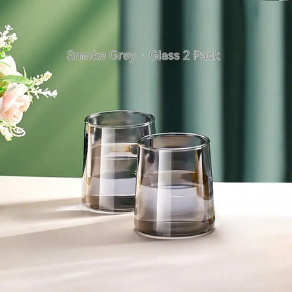 Clear gold glass juice kettle set kitchen beverage pitcher