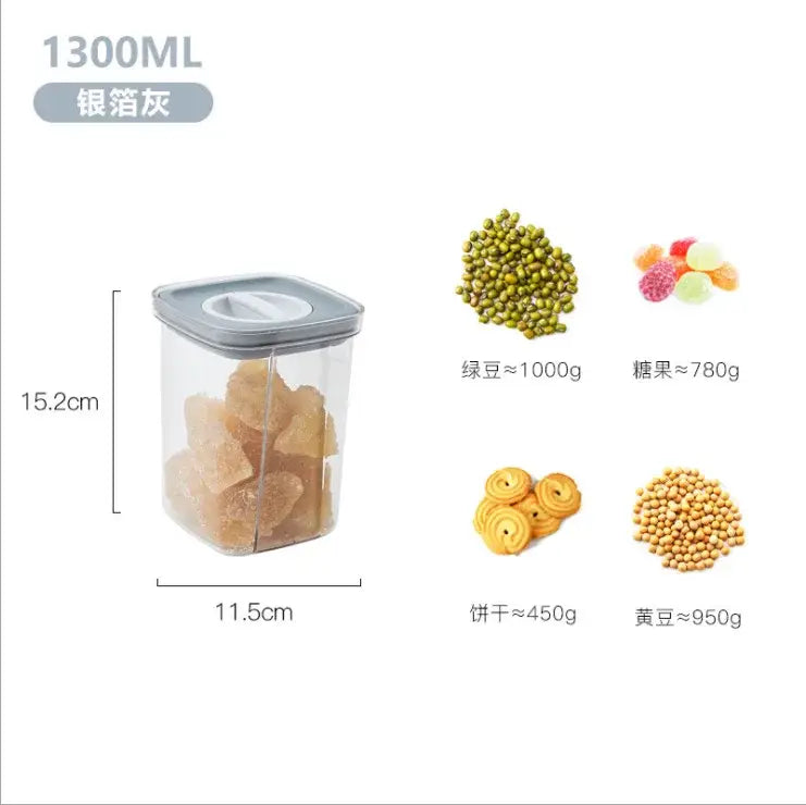 Clear hermetic food storage containers kitchen preservation box