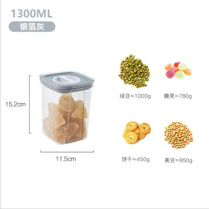 Clear hermetic food storage containers kitchen preservation box