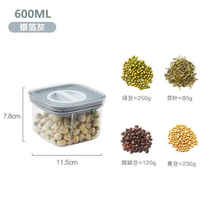Clear hermetic food storage containers kitchen preservation box