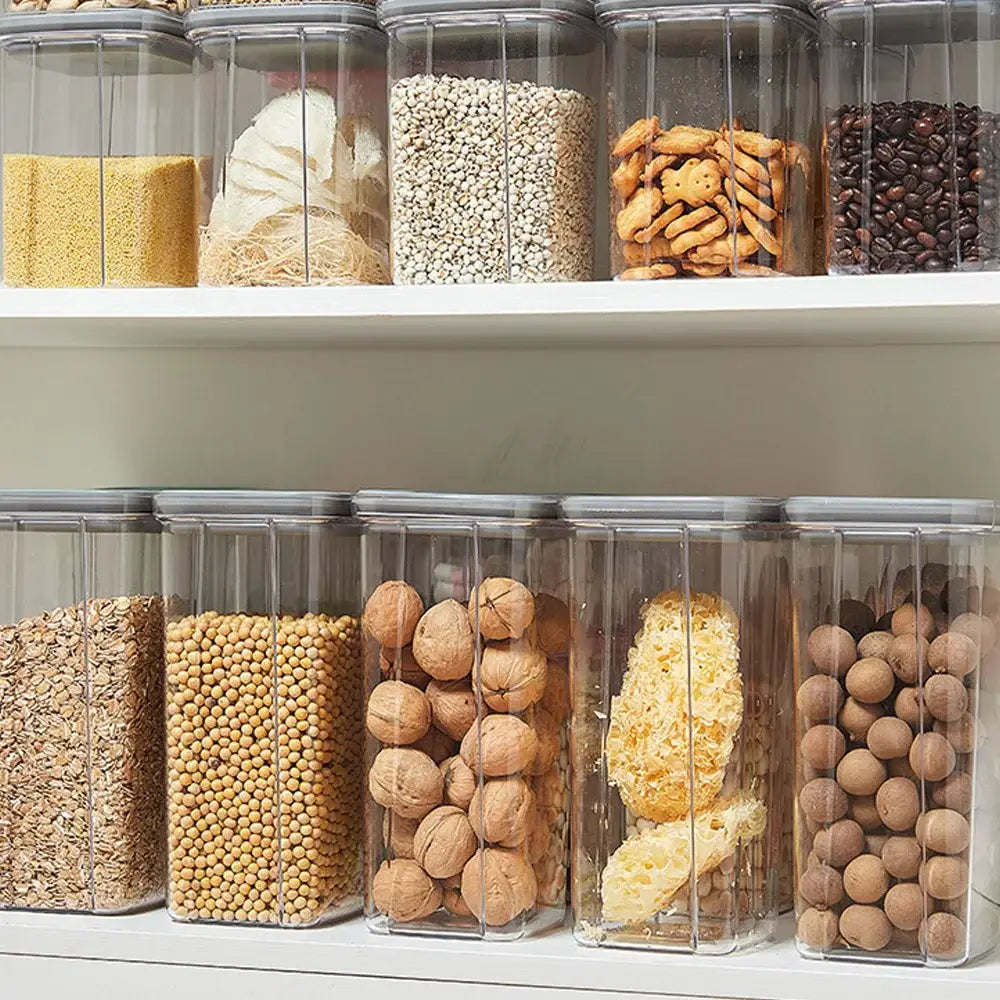 Clear hermetic food storage containers kitchen preservation box