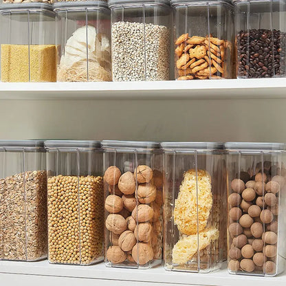 Clear hermetic food storage containers kitchen preservation box