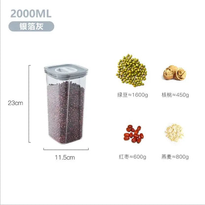Clear hermetic food storage containers kitchen preservation box