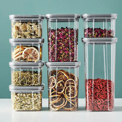 Clear hermetic food storage containers kitchen preservation box