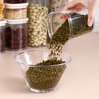 Clear hermetic kitchen organizer for food containers and oils