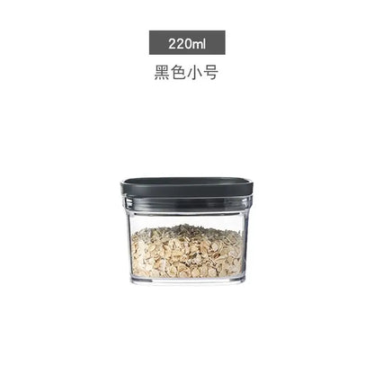 Clear hermetic kitchen organizer for food containers and oils