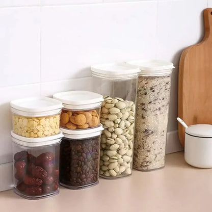 Clear hermetic kitchen organizer for food containers and oils