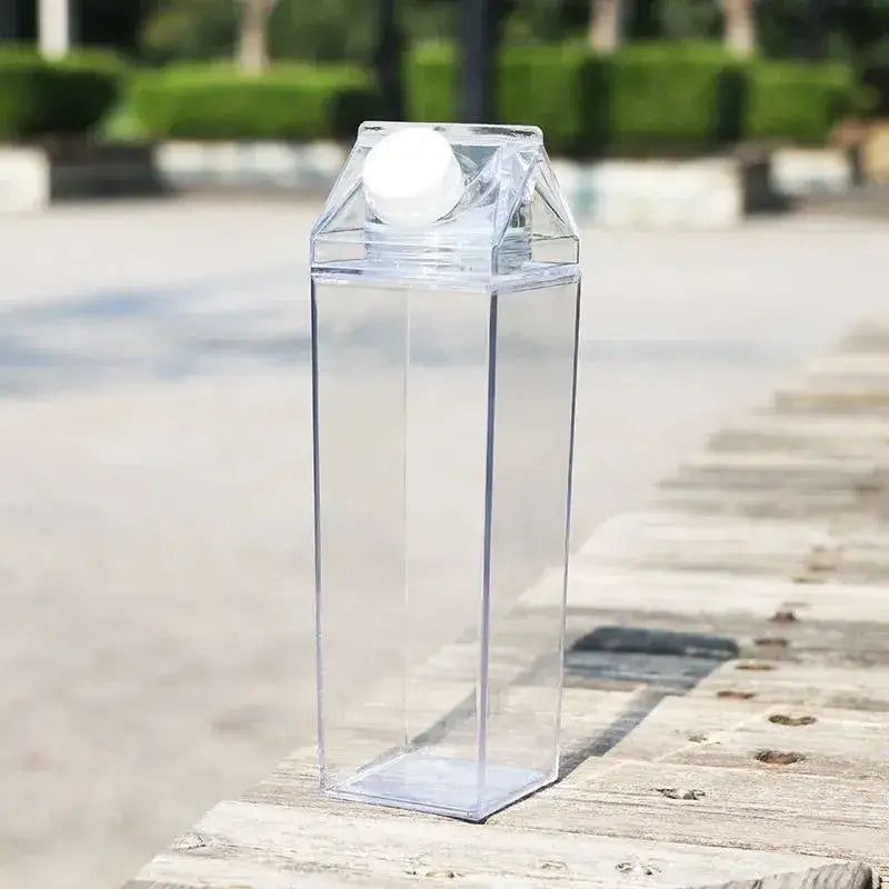 Clear milk carton water bottle set kitchen juice storage