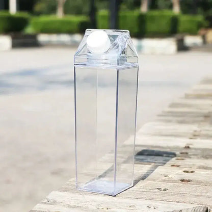 Clear milk carton water bottle set kitchen juice storage