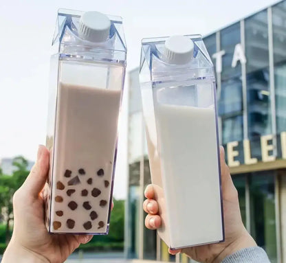 Clear milk carton water bottle set kitchen juice storage