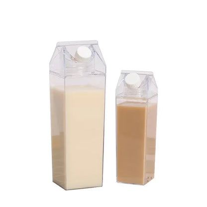 Clear milk carton water bottle set kitchen juice storage