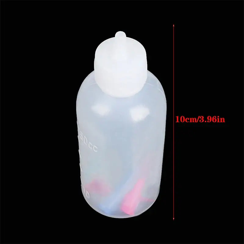 Clear plastic cake decor squeeze bottles with fine nozzles kitchen set