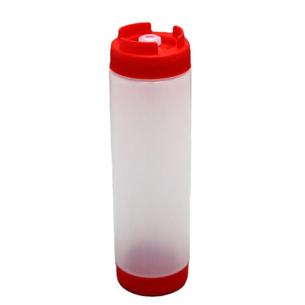 Clear red white & yellow tomato squeeze bottle kitchen set