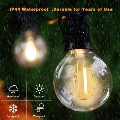 Clear shatterproof g40 1w pet led bulbs outdoor string lights patio