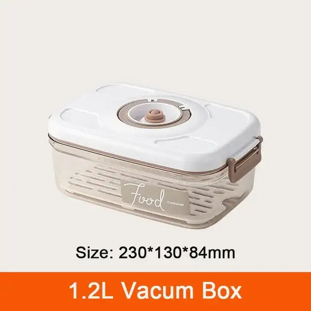 Clear white and blue fresh-keeping vacuum canister kitchen organizer