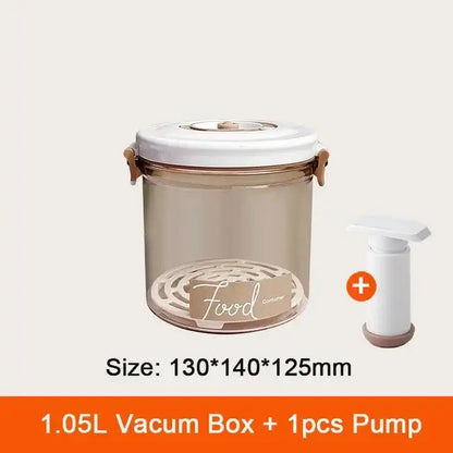 Clear white and blue fresh-keeping vacuum canister kitchen organizer