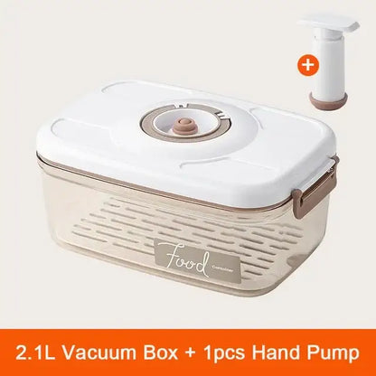 Clear white and blue fresh-keeping vacuum canister kitchen organizer