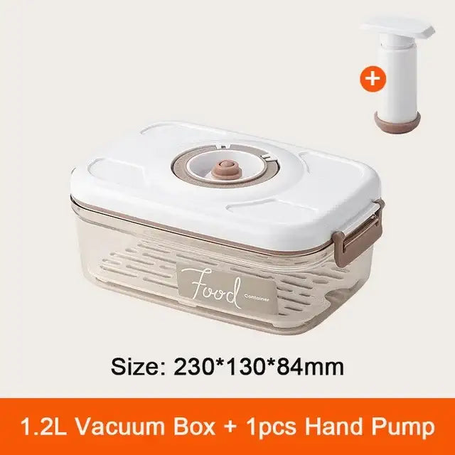 Clear white and blue fresh-keeping vacuum canister kitchen organizer