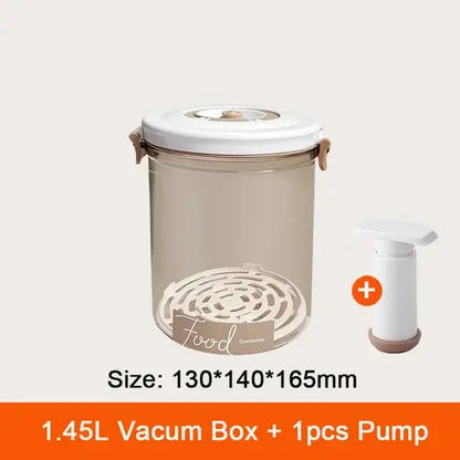 Clear white and blue fresh-keeping vacuum canister kitchen organizer