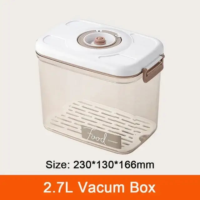 Clear white and blue fresh-keeping vacuum canister kitchen organizer