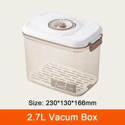 Clear white and blue fresh-keeping vacuum canister kitchen organizer