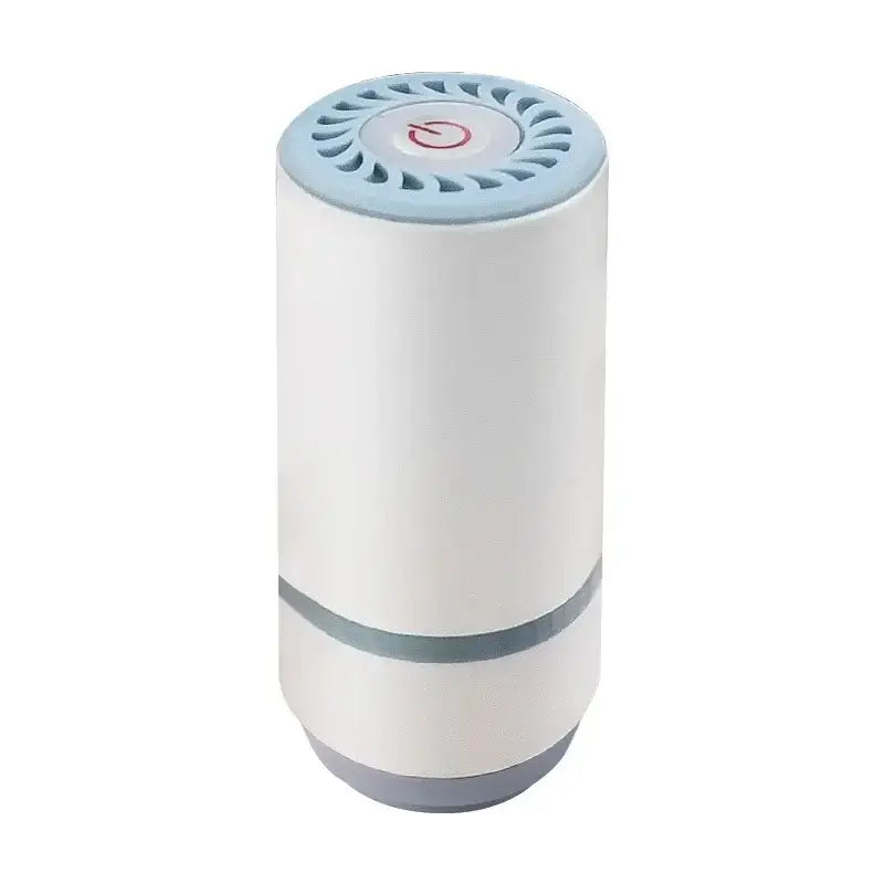 Clear white and blue fresh-keeping vacuum canister kitchen organizer