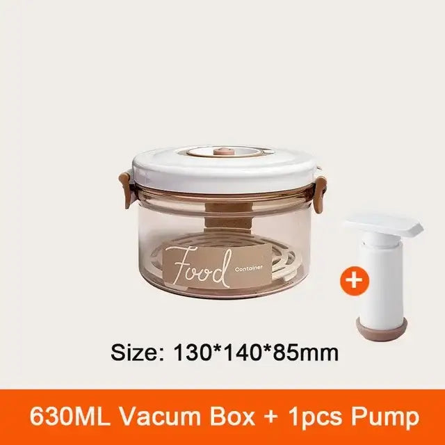 Clear white and blue fresh-keeping vacuum canister kitchen organizer