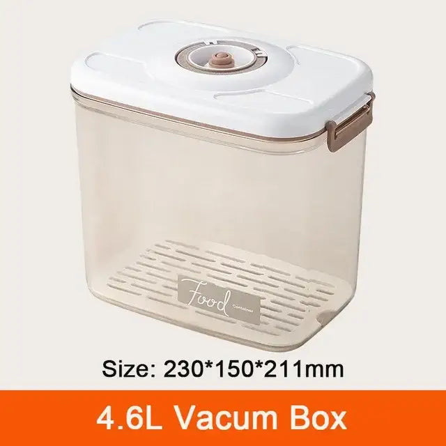 Clear white and blue fresh-keeping vacuum canister kitchen organizer