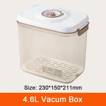 Clear white and blue fresh-keeping vacuum canister kitchen organizer