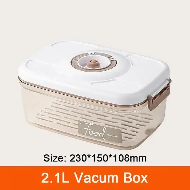 Clear white and blue fresh-keeping vacuum canister kitchen organizer