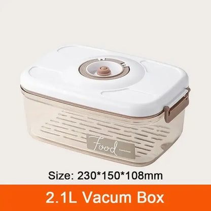 Clear white and blue fresh-keeping vacuum canister kitchen organizer