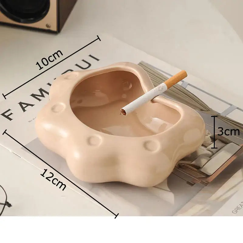Cloud cat paw porcelain ashtray living room ceramic gift
