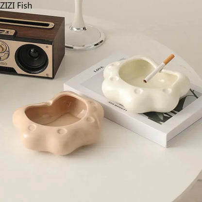 Cloud cat paw porcelain ashtray living room ceramic gift